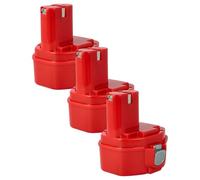 vhbw 3X Batterie Compatible avec Makita 6336DWB | 6336DWDE, 6336DWBE, 6337DWAE, 6337D, 6337DWDE, 6337DWDESP outil électrique (1500 mAh, NiMH, 14,4 V)