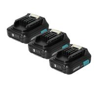 vhbw 3x Batterie compatible avec Makita CP100, CLX203AJX1, CT226R, DA332, CT226RX, CT226, CP100DZ, DA332DZ outil électrique (1500 mAh, Li-ion, 12 V)
