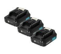 vhbw 3x Batterie compatible avec Makita UR100DZ, UR100DWYEX, UR100DWE, UR100DWAEX, UR100DSMEX outil électrique (2000 mAh, Li-ion, 12 V)
