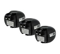 vhbw 3X Batterie Compatible avec Metabo 600059510 | Powergrip 2, 6.27000.00, 6.02410.50 outil électrique (2100 mAh, NiMH, 4,8 V)