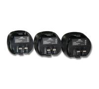 vhbw 3x Batterie compatible avec Metabo 600059510, Powergrip 2, 6.27000.00, 6.02410.50 outil électrique (2100 mAh, NiMH, 4,8 V)