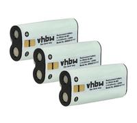 vhbw 3x Batterie compatible avec Olympus DS-3300, DS-2300, DS-5000, DS-4000, DS-5000ID dictaphone (800mAh, 2,4V, NiMH)