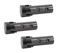 vhbw 3x Batterie compatible avec Panasonic EY6220B, EY6220D, EY6220DR, EY9021, EY9021B, EY903 outil électrique (3300mAh NiMH 2,4V)