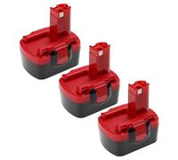 vhbw 3x Batterie remplacement pour Bosch 2 607 335 533, 2 607 335 611, 2607335533, 2607335534 pour outil électrique (2500 mAh, NiMH, 14,4 V)