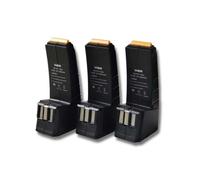 vhbw 3x Batterie remplacement pour Festo / Festool 491150, 490889, 490592, 490359, BP12C, BPH12C, 490360 pour outil électrique (3000 mAh, NiMH, 12 V)