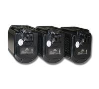 vhbw 3x Batterie remplacement pour Kinzo 25C995EP pour outil électrique (3000 mAh, NiMH, 24 V)