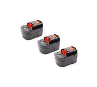 vhbw 3x Batteries compatible avec Black & Decker BDID1202, CD1200SK, CD12SFK, CDC1200K, CDC120AK outil électrique (1500mAh NiMH 12 V)
