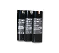 vhbw 3x Batteries compatible avec Makita UH3070DW, UM1000D, UM1200DW, UM1270DW outil électrique (3000 mAh, NiMH, 7,2 V)