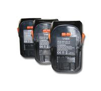 vhbw 3x Batteries compatible avec Ridgid R840086, R840087 outil électrique (1500 mAh, Li-ion, 18 V)