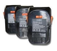 vhbw 3x Batteries compatible avec Ridgid R840086, R840087 outil électrique (1500 mAh, Li-ion, 18 V)