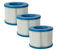 vhbw 3x Cartouche filtrante remplacement pour Arebos AR-6FK, 4260627422975 pour spa, bain à remous - Filtre de rechange bleu / blanc