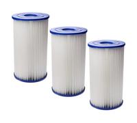 vhbw 3x Cartouche filtrante remplacement pour Bestway type 4, Typ IV, 58221 pour piscine pompe de filtration - Filtre à eau, blanc / bleu