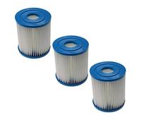 vhbw 3x Cartouche filtrante compatible avec Bestway Flowclear 58381 (1,249 l/h) piscine pompe de filtration - Filtre à eau, blanc / bleu