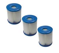 vhbw 3X Cartouches filtrantes Compatible avec Intex Krystal Clear M1, Krystal Clear M2 Piscine Pompe de Filtration, Filtre à Eau Blanc/Bleu