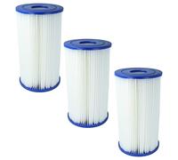 vhbw 3X Cartouches filtrantes Remplacement pour Intex 29005 B, 59905 B, B, Type B pour Piscine Pompe de Filtration, Filtre à Eau Blanc/Bleu