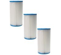 vhbw 3x Cartouches filtrantes remplacement pour Intex filtre type A pour piscine, pompe de filtration - Filtre à eau, blanc / bleu
