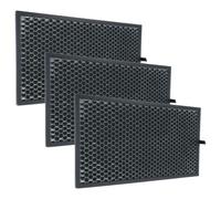 vhbw 3x Filtre à charbon actif compatible avec Sharp KC-D60EU-W, KC-G60EUW purificateur d'air - Filtre à air noir