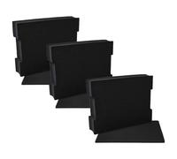vhbw 3x Insert en mousse avec plaque de fond compatible avec Sortimo L-Boxx 136 coffre à outils - mousse personnalisable, noir