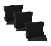 vhbw 3x Insert en mousse avec plaque de fond compatible avec Bosch L-Boxx 136 coffre à outils - mousse personnalisable, noir