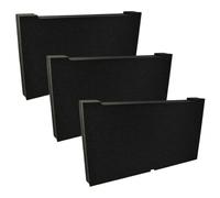 vhbw 3x Insert en mousse compatible avec Dewalt Tough-Box DS300, DS150 coffre à outils - mousse personnalisable, 2 couches, noir