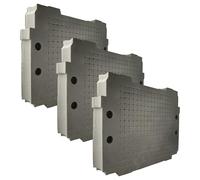 vhbw 3x Insert en mousse compatible avec Makita MAKPAC coffre à outils - mousse rigide / mousse personnalisable, gris anthracite