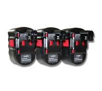 vhbw 3x NiMH batterie 3000mAh (24V) pour outil électrique outil Powertools Tools Bosch GKS 24V, GLI 24V, GMC 24V, GSA 24V, GSA 24VE, GSB 24 VE-2