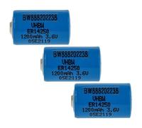 vhbw 3x Piles au lithium ER14250 remplacement pour 6135-99-770-2535, 6ES59800MA11 - Piles spéciales (1200mAh, 3,6V, Li-SOCl2)