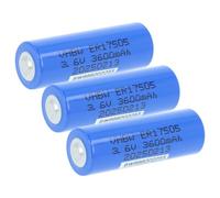 vhbw 3x Piles spéciales ER17505 / SB-A01 (Size A) / LS17500 / ER17/50 - Batteries non-rechargeables (3600mAh, 3,6V, Li-MnO2)