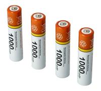 vhbw 4x AAA téléphones fixes, Micro, R3, HR03 1000mAh compatible avec Grundig Lenovo T211, S2201