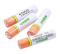vhbw 4X AAA téléphones Fixes, Micro, R3, HR03 1000mAh Compatible avec Siemens Gigaset A415, A540