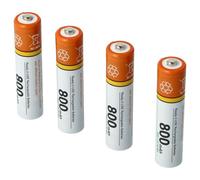 vhbw 4x Batterie AAA micro compatible avec Olympia 6111, 6131 système d'alarme (800mAh, 1,2V, NiMH)