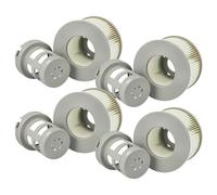 vhbw 4x Cartouches filtrantes compatible avec MSpa Camaro piscine pompe de filtration, filtre à eau gris / blanc