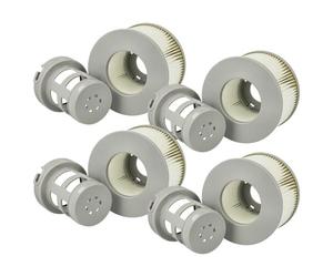 vhbw 4x Cartouches filtrantes compatible avec MSpa Silver Cloud piscine pompe de filtration, filtre à eau gris / blanc