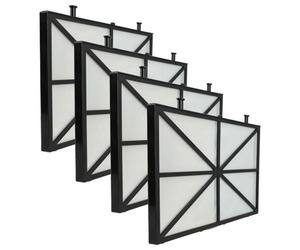 vhbw 4x Filtres compatible avec Dolphin Logic Eco 60, Eco 50, Eco 40 aspirateur, nettoyeur piscine - Coussin filtrant, 26,5 x 15,8 x 1,1 cm