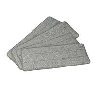 vhbw 4x Serpillères compatible avec Clean Maxx 09996 balai nettoyant - polyester, gris / blanc