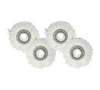 vhbw 4x Serpillères compatible avec Leifheit Clean Twist Mop Ergo, Combi Mop balai nettoyant - Tête de rechange, microfibre, blanc