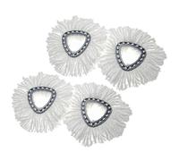 vhbw 4x Serpillères compatible avec Vileda Easy Wring & Clean, Turbo Easy Wring balai nettoyant - Tête de rechange, microfibre, noir / blanc
