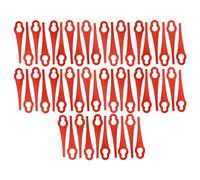vhbw 50x Lames compatible avec Bosch ART 23 Easytrim Accu, ART 23 LI taille gazon - Lames de rechange, rouge, nylon/plastique
