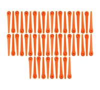 vhbw 50x Lames compatible avec Gardena AccuCut 2417-20, 2417, 400Li 8840, 400Li 8840-20 taille gazon - Lames de rechange, orange, plastique