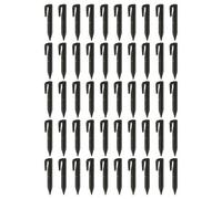 vhbw 50x piquets de fixation pour câble périphérique compatible avec Zuchetti robot tondeuse - Lot ancrages au sol, plastique noir