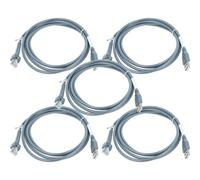 vhbw 5x Câble de données USB 2.0 mâle vers RJ45 mâle compatible avec Zebra DS6878, DS3578, DS8178, DS8108 lecteur code-barres - Cordon, 2 m gris