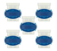 vhbw 5x connecteurs pour câble périphérique compatible avec Bosch Indego 1000 Connect robots de pelouse - Serre-câbles, étanches transparent / bleu