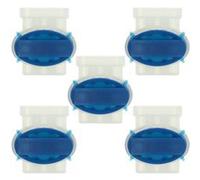 vhbw 5x connecteurs pour câble périphérique compatible avec Bosch Indego 400 Connect robots de pelouse - Serre-câbles, étanches transparent / bleu