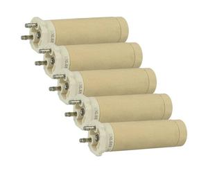 vhbw 5x Élément chauffant compatible avec Leister Triac S Eco pistolet soudeur à air chaud - Noyau en céramique, 3,1 x 10,2 cm