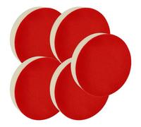 vhbw 5x Eponge de polissage compatible avec AEG ponceuses excentriques et à vibration - 13 cm diam. de travail, rouge, blanc