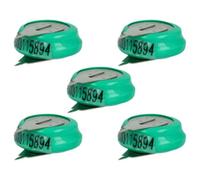 vhbw 5x NiMH pile bouton de remplacement pour type 1/V80H 2 épingles 80mAh 1,2V convient pour les batteries de modélisme etc.