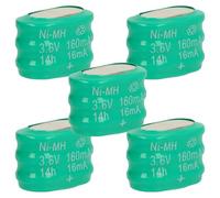 vhbw 5X NiMH Pile Bouton de Remplacement pour Type 3/V150H 150mAh 3,6V Convient pour Les Batteries de modélisme etc.