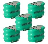 vhbw 5x NiMH pile bouton de remplacement pour type 3/V150H 3 épingles 150mAh 3,6V convient pour les batteries de modélisme etc.