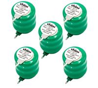 vhbw 5x NiMH pile bouton de remplacement pour type 3/V80H 2 épingles 80mAh 3,6V convient pour les batteries de modélisme etc.