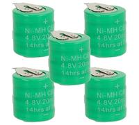 vhbw 5X NiMH Pile Bouton de Remplacement pour Type 4/V15H 2 épingles 20mAh 4,8V Convient pour Les Batteries de modélisme etc.